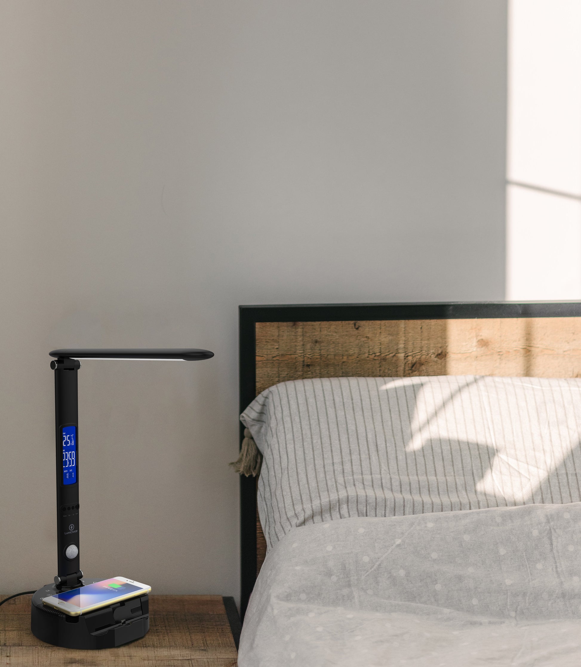 Lumicharge III | LED Desk Lamp + Wireless Charger+ Bluetooth Speaker & App-Controls