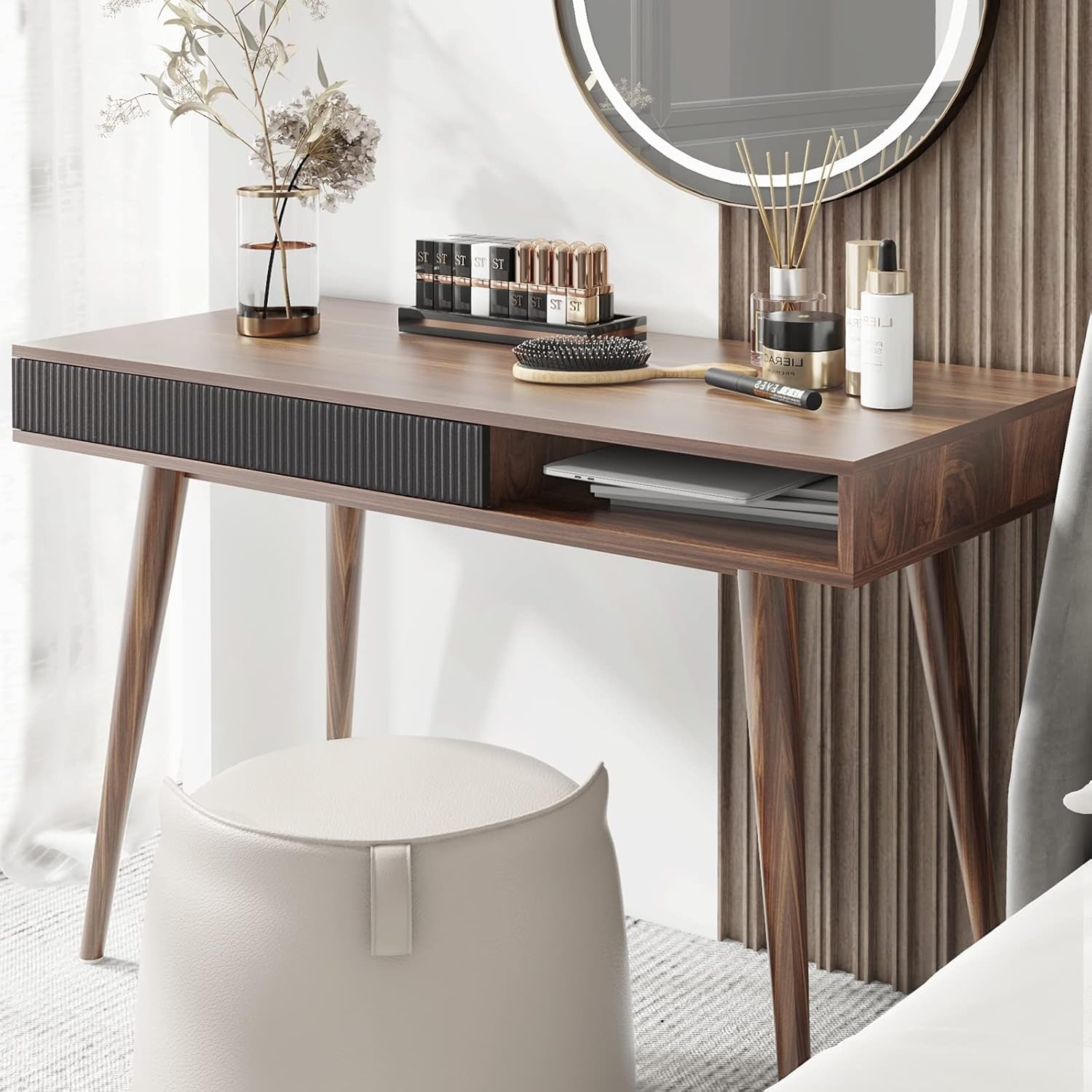 Mid-Century Modern Writing Desk with Drawer