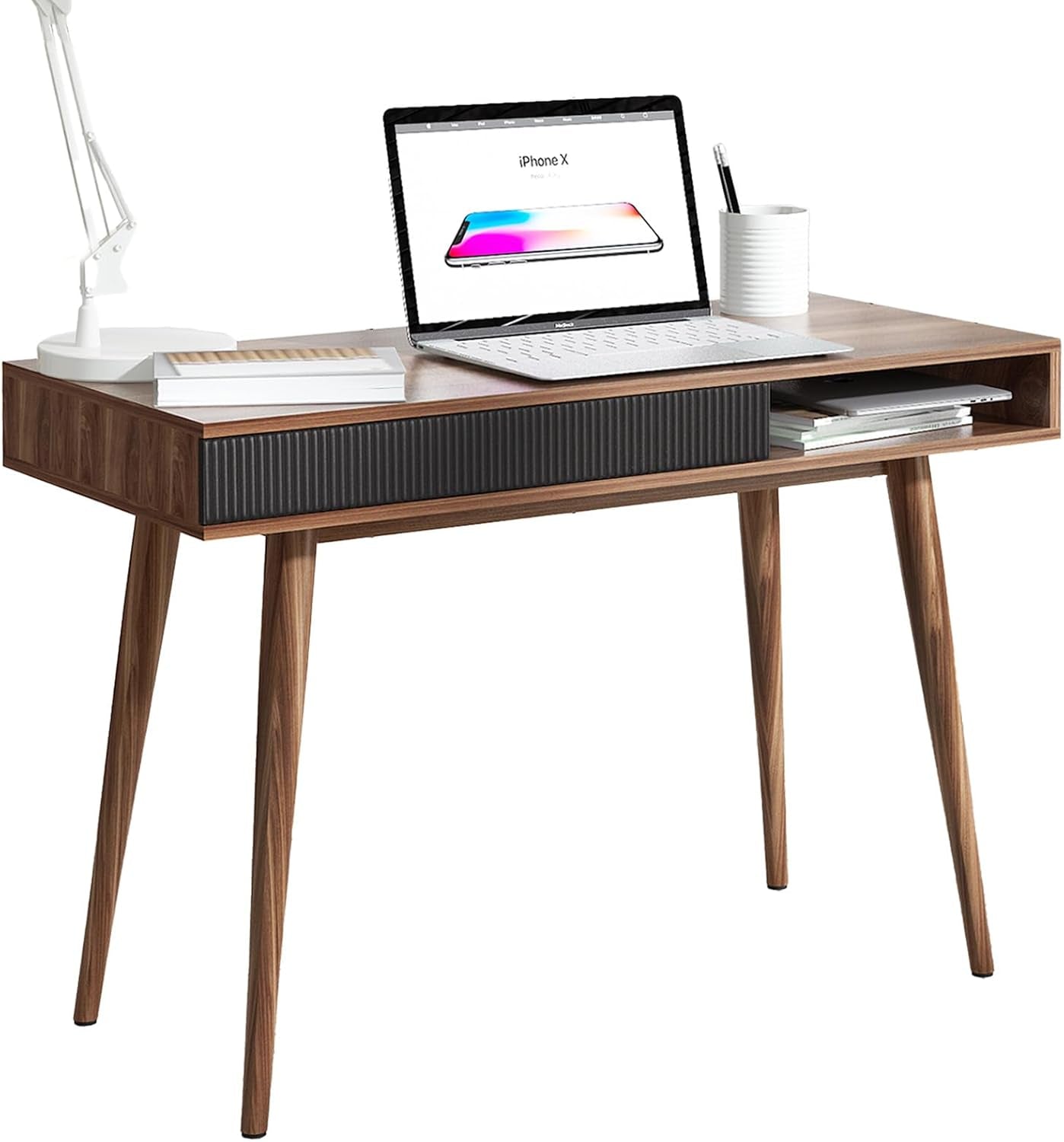 Mid-Century Modern Writing Desk with Drawer