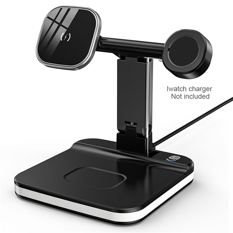 Magnetic Wireless Charger - Night LED Light - 4 in 1 Charging Station Dock