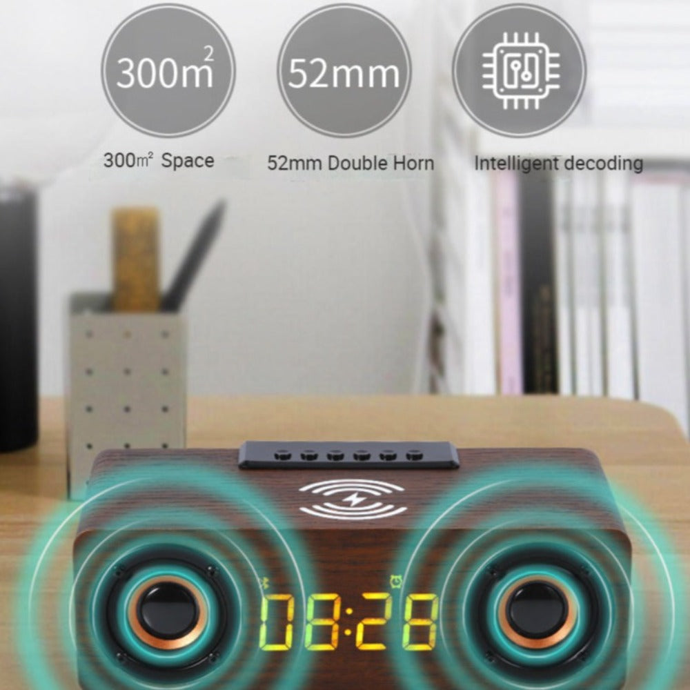 Wooden Retro Theme 4n1 Clock