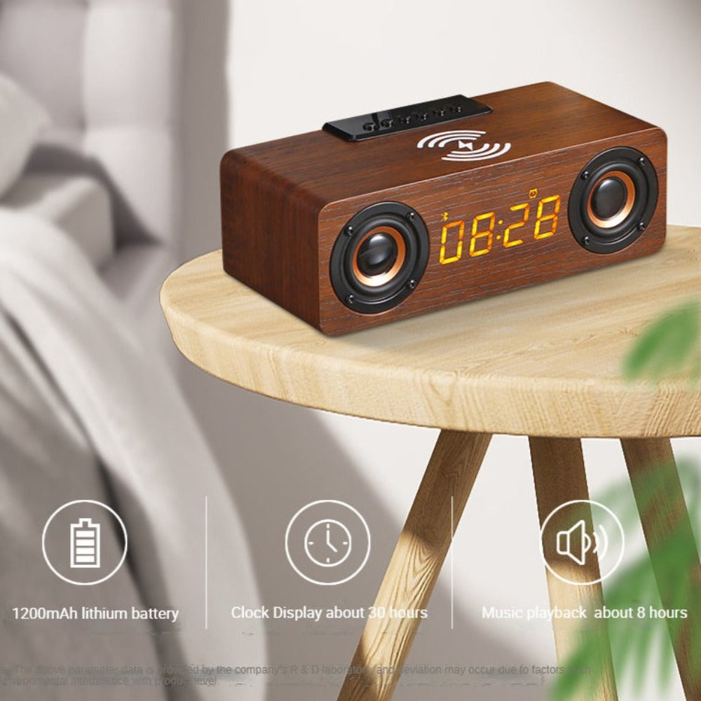 Wooden Retro Theme 4n1 Clock