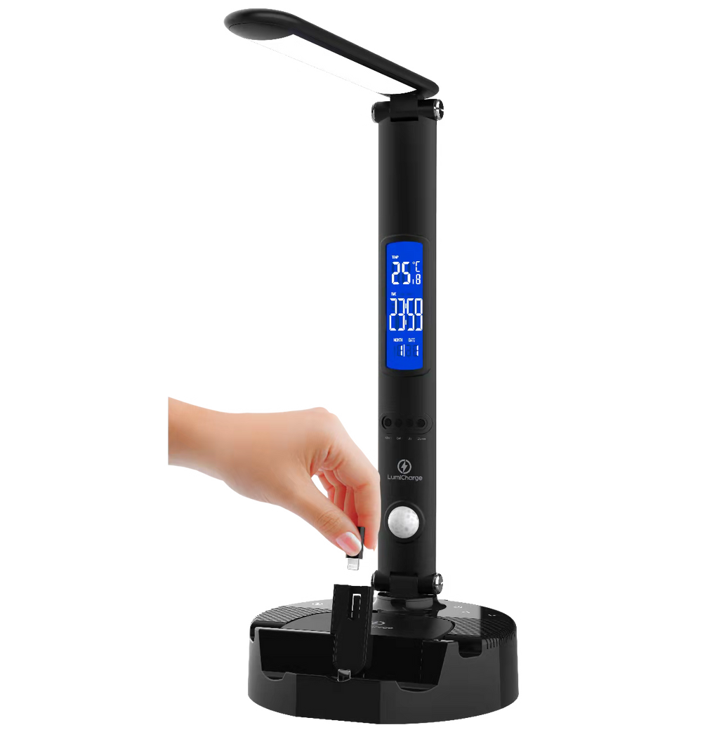 Lumicharge III | LED Desk Lamp + Wireless Charger+ Bluetooth Speaker & App-Controls