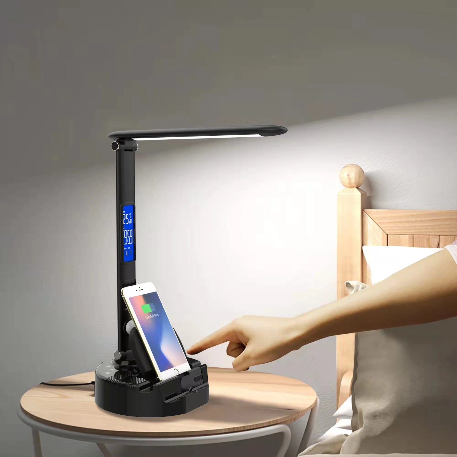 Lumicharge III | LED Desk Lamp + Wireless Charger+ Bluetooth Speaker & App-Controls