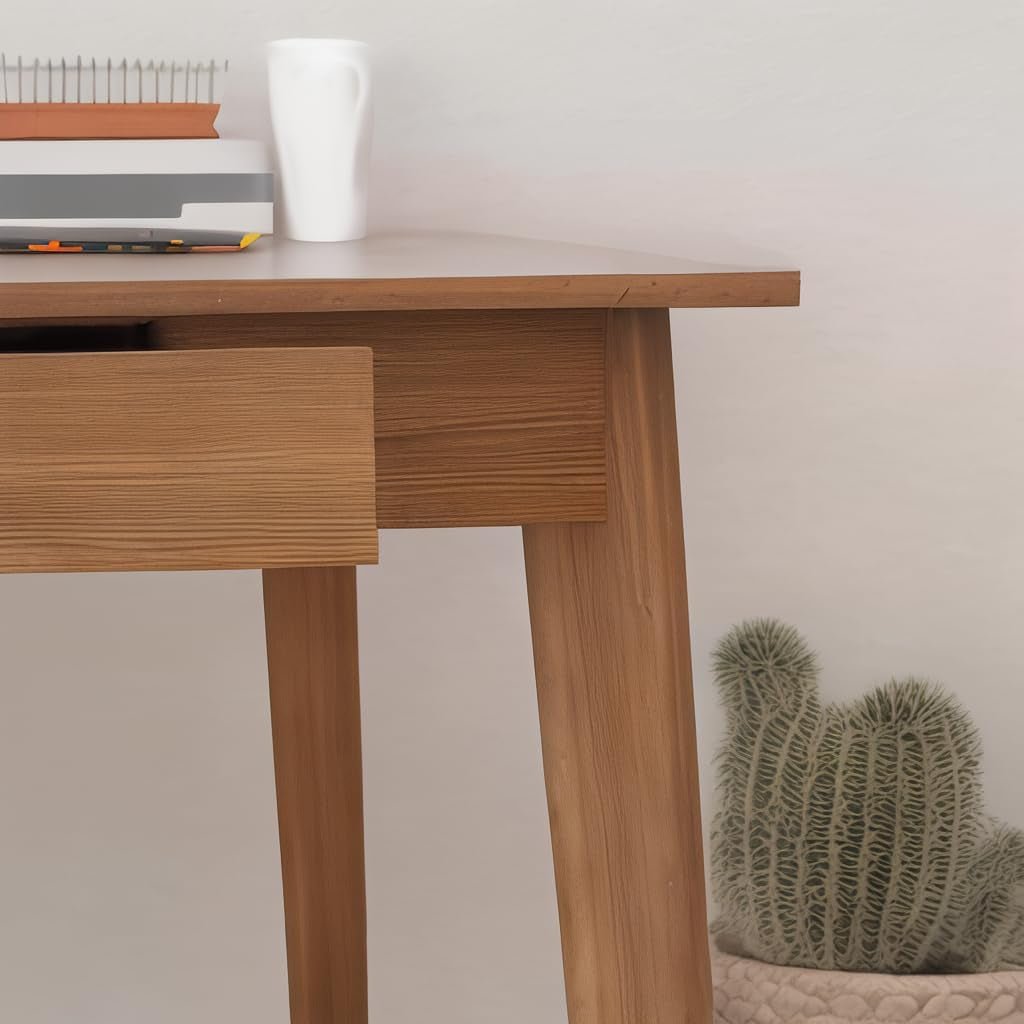 Modern Writing Desk with Two Drawers for Home Office-4